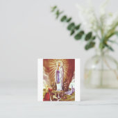 Onze dame van Lourdes Vierkante Visitekaartje (Staand voorkant)