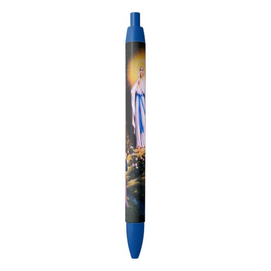 Onze dame van Lourdes Zwarte Inkt Pen (Voorkant Verticaal)