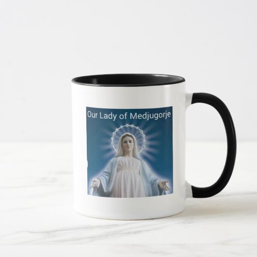 Onze dame van Medjugorje Coffee-Mok Mok (Rechts)