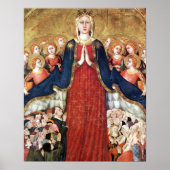 Onze dame van Mercy Maagd Mary onder haar mantel Poster (Voorkant)