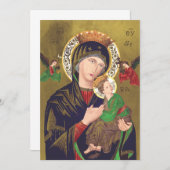 Onze Dame van Perpetual Help Bedankkaart (Voorkant / Achterkant)