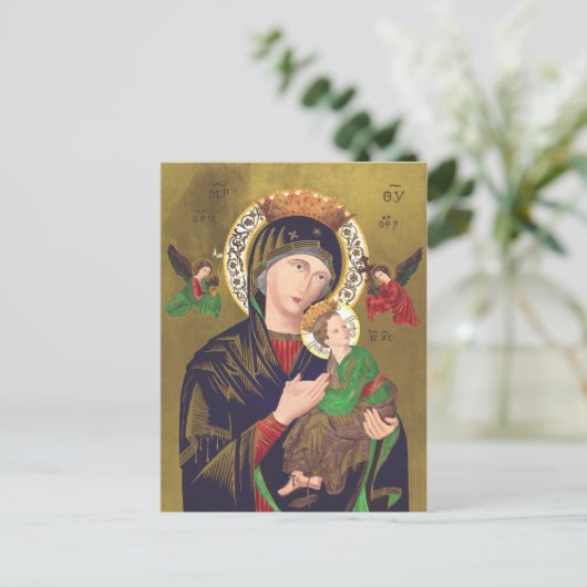 Onze Dame van Perpetual Help Briefkaart (Staand voorkant)