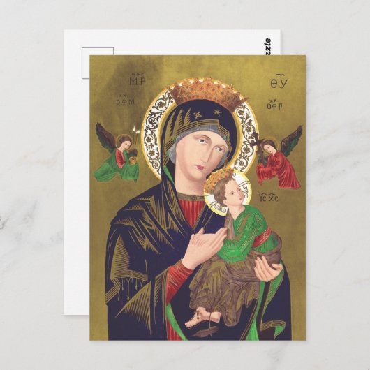 Onze Dame van Perpetual Help Briefkaart (Voorkant / Achterkant)