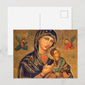 Onze Dame van Perpetual Help Briefkaart (Voorkant / Achterkant)