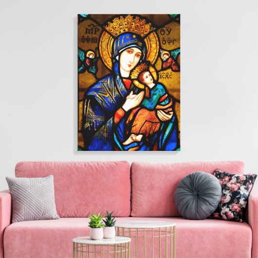 Onze Dame van Perpetual Help Canvas Afdruk (Insitu (Woonkamer))