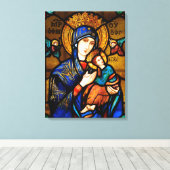 Onze Dame van Perpetual Help Canvas Afdruk (Insitu (Houten vloer))