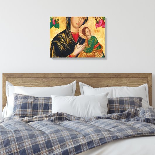 Onze Dame van Perpetual Help Canvas Afdruk (Insitu (Slaapkamer))