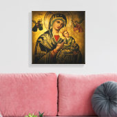 Onze Dame van Perpetual Help Canvas Afdruk (Insitu (Woonkamer))