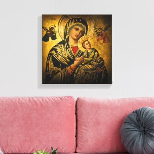 Onze Dame van Perpetual Help Canvas Afdruk (Insitu (Woonkamer))