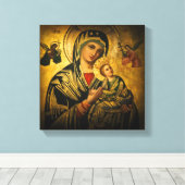 Onze Dame van Perpetual Help Canvas Afdruk (Insitu (Houten vloer))