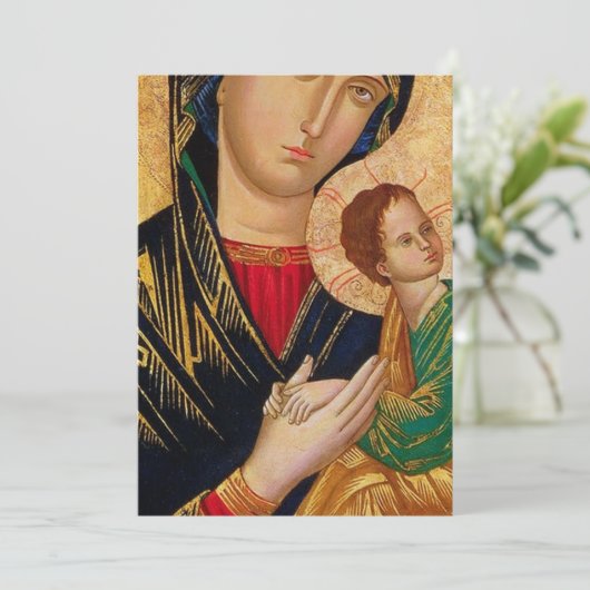 Onze Dame van Perpetual Help Kaart (Staand voorkant)