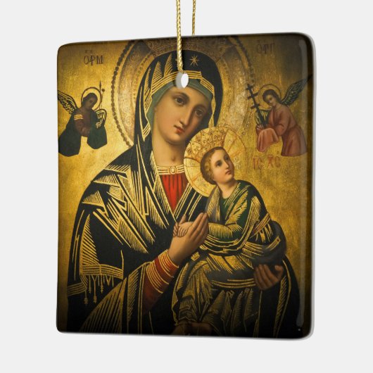 Onze Dame van Perpetual Help Keramisch Ornament (Links)