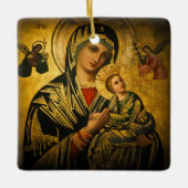 Onze Dame van Perpetual Help Keramisch Ornament (Voorkant)