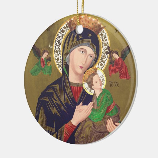 Onze Dame van Perpetual Help Keramisch Ornament (Links)