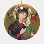 Onze Dame van Perpetual Help Keramisch Ornament (Achterkant)