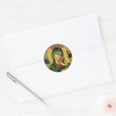 onze dame van perpetual help klassieke ronde stick ronde sticker (Envelop)