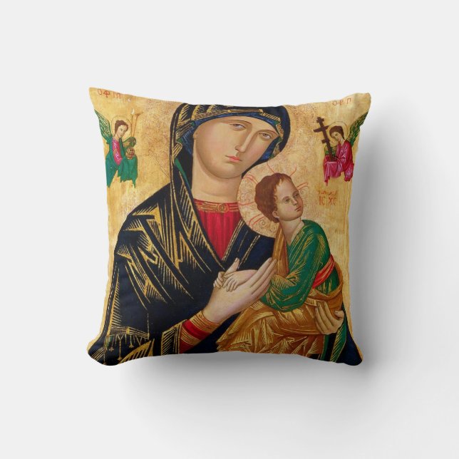 Onze Dame van Perpetual Help Kussen (Voorkant)