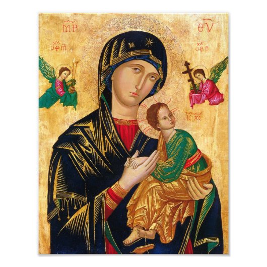 Onze Dame van Perpetual help Maagd Mary Icon Rusla Foto Afdruk (Voorkant)