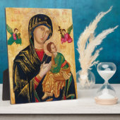 Onze Dame van Perpetual help Maagd Mary Icon Rusla Fotoplaat (Zijkant)