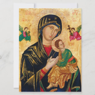 Onze Dame van Perpetual help Maagd Mary Icon Rusla Kaart