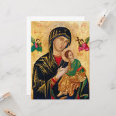 Onze Dame van Perpetual help Maagd Mary Icon Rusla Kaart (Voorkant / Achterkant in situ)