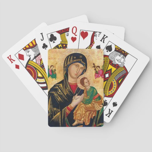 Onze Dame van Perpetual help Maagd Mary Icon Rusla Pokerkaarten (Achterkant)