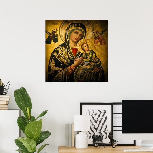 Onze Dame van Perpetual Help Poster (Thuiskantoor)