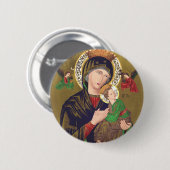 Onze Dame van Perpetual Help Ronde Button 5,7 Cm (Voorkant /achterkant)