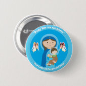 Onze Dame van Perpetual Help Ronde Button 5,7 Cm (Voorkant /achterkant)