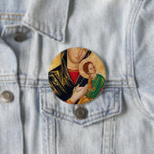 Onze Dame van Perpetual Help Ronde Button 7,6 Cm (In situ)
