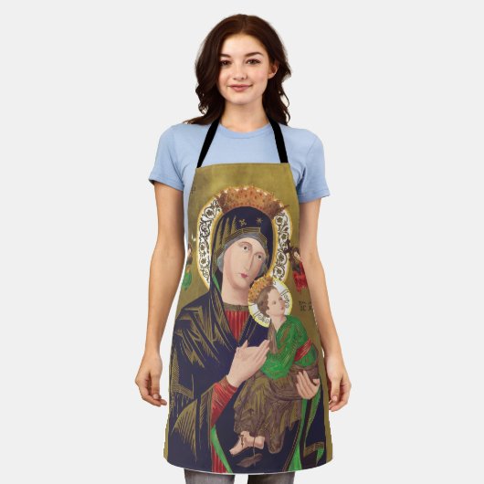 Onze Dame van Perpetual Help Schort (Gedragen)