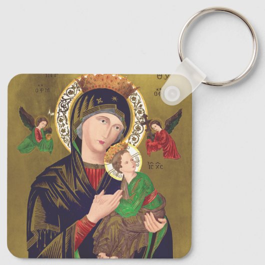Onze Dame van Perpetual Help Sleutelhanger (Achterkant)