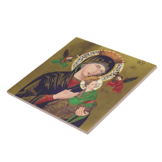 Onze Dame van Perpetual Help Tegeltje (Zijkant)