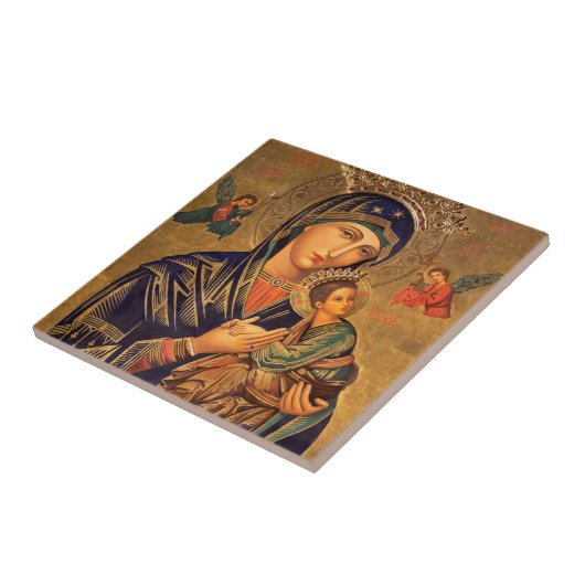 Onze Dame van Perpetual Help Tegeltje (Zijkant)