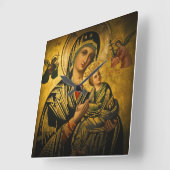 Onze Dame van Perpetual Help Vierkante Klok (Hoek)