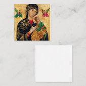 Onze Dame van Perpetual Help Vierkante Visitekaartje (Voorkant / Achterkant)