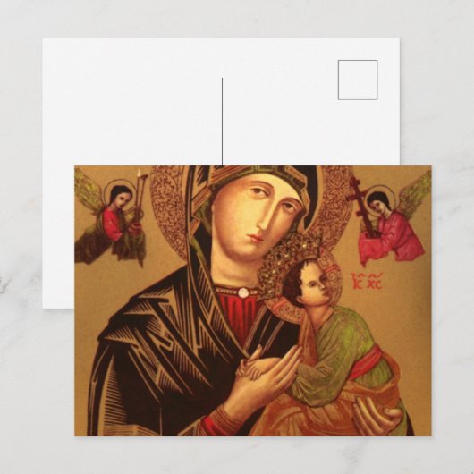 Onze Dame van Perpetual Hulp Originele Versie Briefkaart (Voorkant / Achterkant)