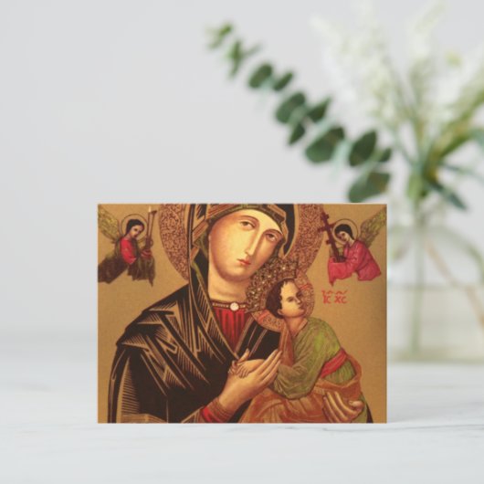 Onze Dame van Perpetual Hulp Originele Versie Briefkaart (Staand voorkant)