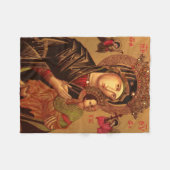 Onze Dame van Perpetual Hulp Originele Versie Fleece Deken (Voorkant (Horizontaal))