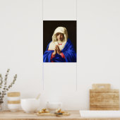 Onze dame van Sasoferrato Maagd Mary in Prayer Poster (Keuken)
