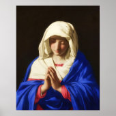 Onze dame van Sasoferrato Maagd Mary in Prayer Poster (Voorkant)