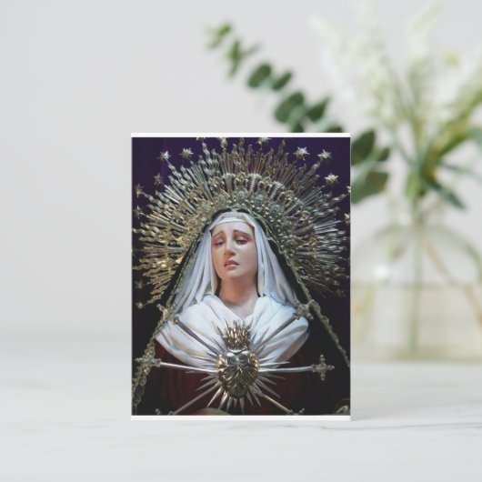 Onze dame van Sorrows Briefkaart (Staand voorkant)