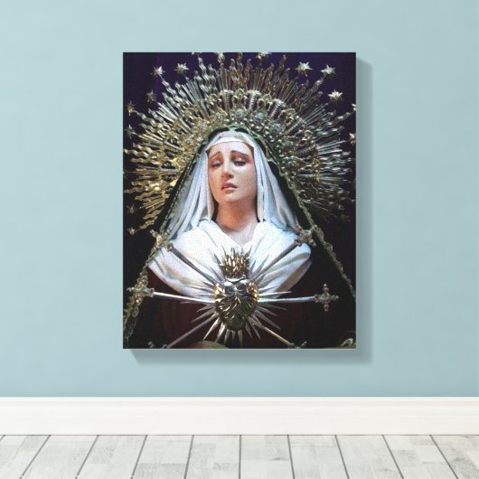 Onze dame van Sorrows Canvas Afdruk (Insitu (Houten vloer))