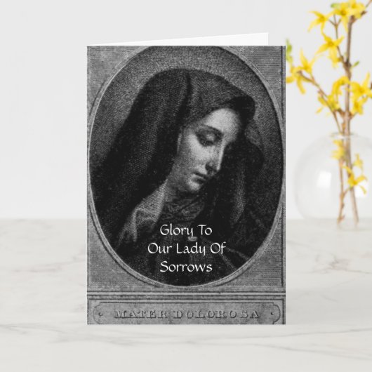 Onze dame van Sorrows Kaart (Gele Bloem)