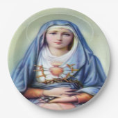 Onze dame van Sorrows Papieren Bordje (Voorkant)