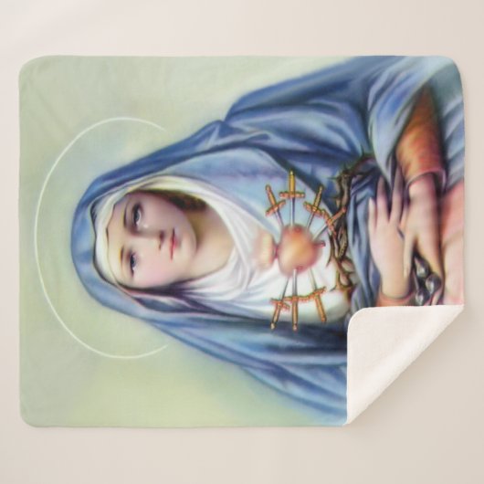 Onze dame van Sorrows Sherpa Deken (Voorkant (horizontaal))