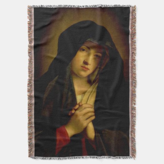 Onze dame van Sorrows Virgin Mary Blanket Deken (Voorkant Verticaal)