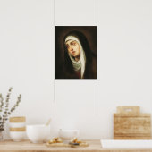 Onze dame van Sorrows Virgin Mary Dolorosa Poster (Keuken)