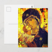 Onze dame van Vladimir Briefkaart (Voorkant / Achterkant)