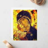 Onze dame van Vladimir Notitiekaartje (Voorkant / Achterkant in situ)